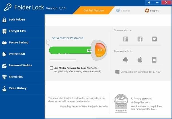 Folder Lock(文件加密软件)中文版 v7.8.3